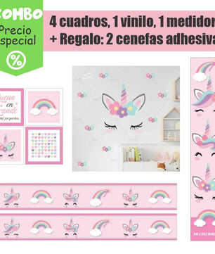 Combo de unicornio arcoiris