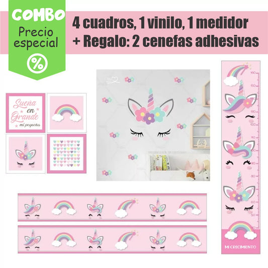 Combo de unicornio arcoiris