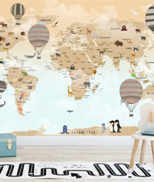 Papel para paredes Mapa mundial 3