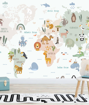 Papel para paredes Mapa mundial 5