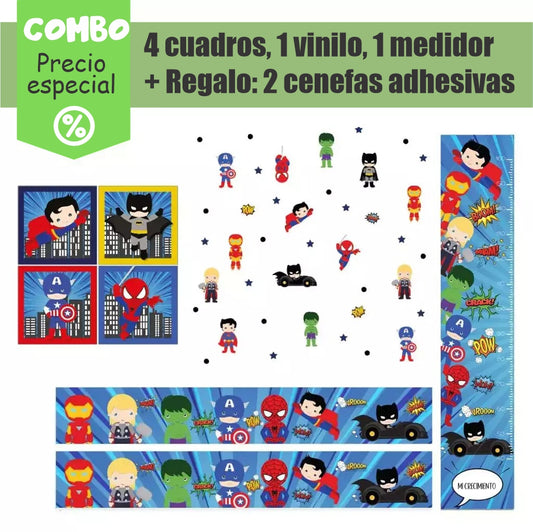 Combo de Superhéroes para bebé