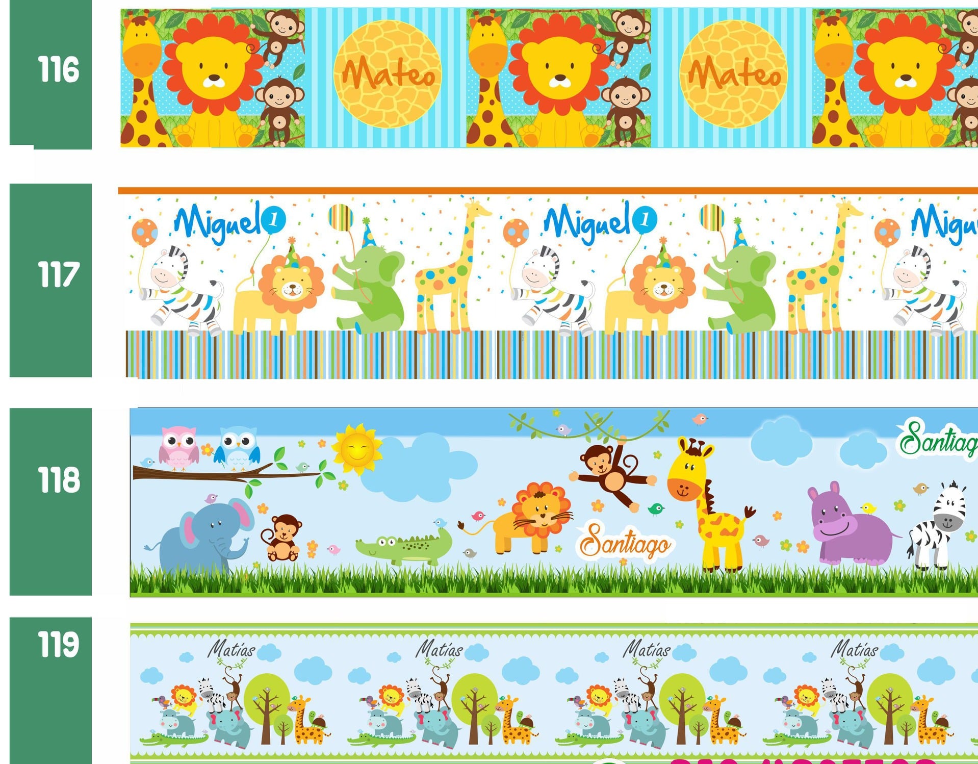 Cenefa infantil adhesiva para niños