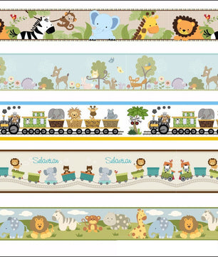 Cenefa infantil adhesiva animales de la selva