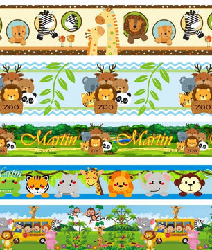 Cenefa infantil adhesiva animales de la selva