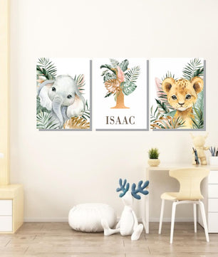 Cuadros Decorativos infantiles Modernos animales de la selva
