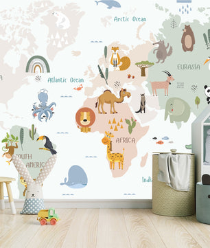 Papel para paredes Mapa mundial 5