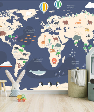 Papel para paredes Mapa mundial 2