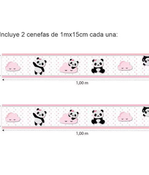 Combo de oso panda rosa