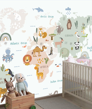 Papel para paredes Mapa mundial 5