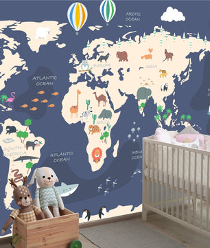 Papel para paredes Mapa mundial 2