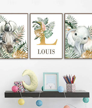 Cuadros Decorativos infantiles Modernos animales de la selva