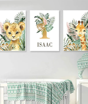 Cuadros Decorativos infantiles Modernos animales de la selva