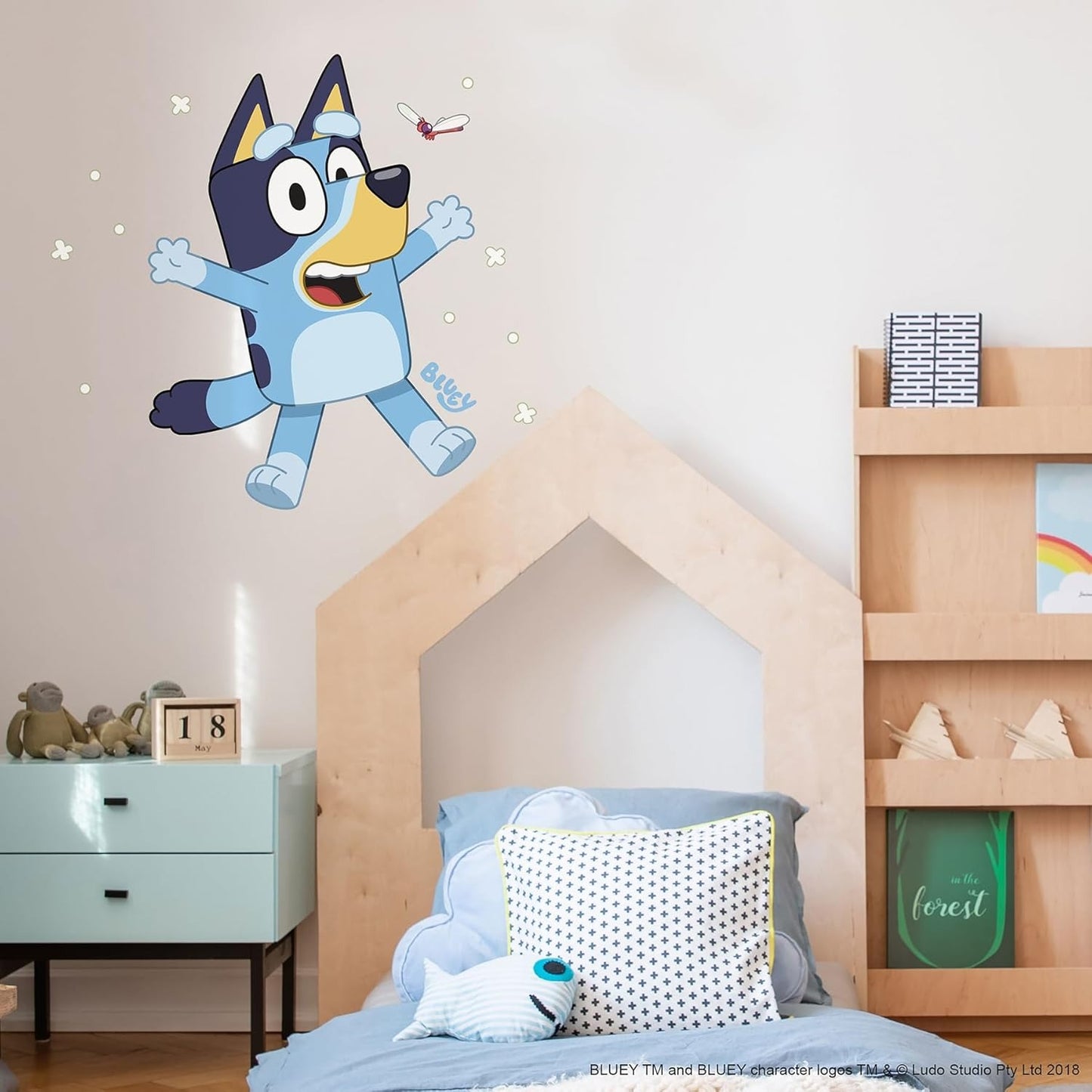 Vinilos decorativos Adhesivos infantiles de Pared Bluey Familia 3