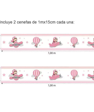Combo de aviador rosa para niña