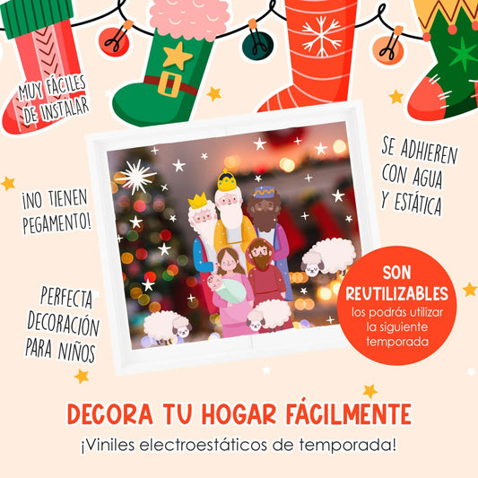Vinil Electro estático para ventana Milagro de Paz