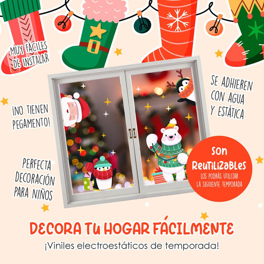 Vinil Electro estático para ventanas Regalos NAvideños