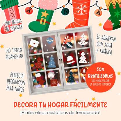 Vinil Electro estático para ventanas THE CHRISTMAS HOUSE