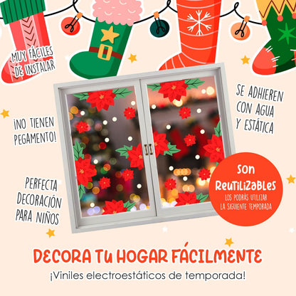 Vinil Electro estático para ventanas Noche Buena