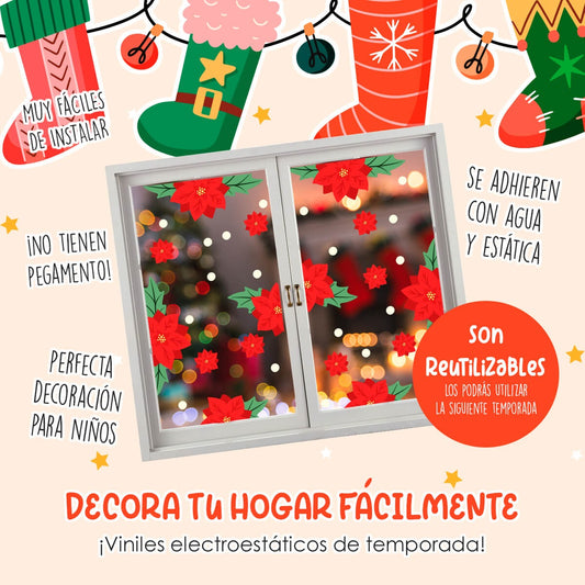 Vinil Electro estático para ventanas Noche Buena