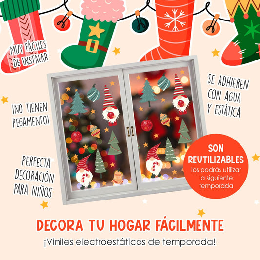 Vinil Electro estático para ventana Duendes de Alegría
