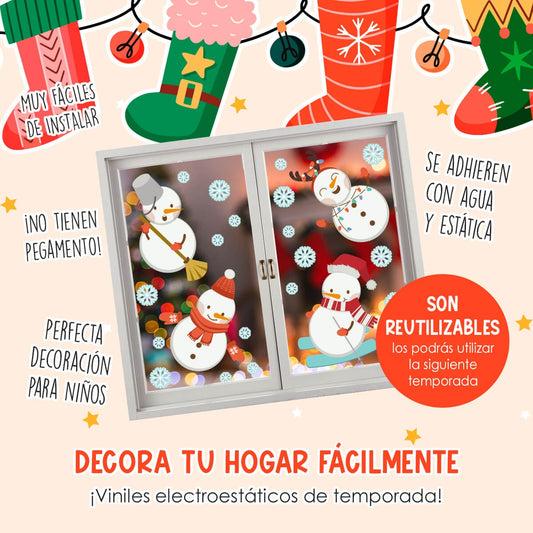 Vinil Electro estático para ventana Héroes de Invierno