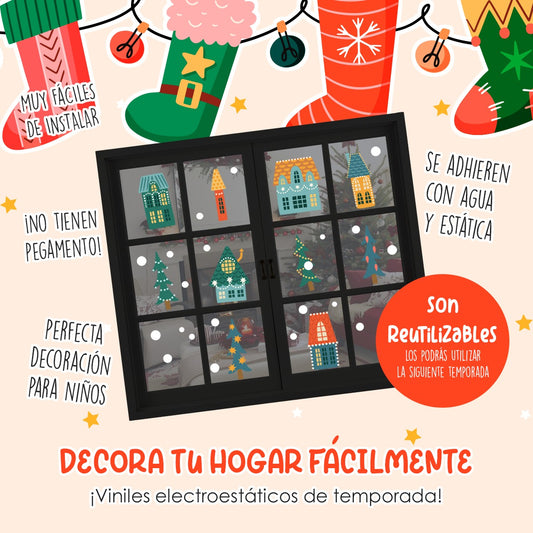 Vinil Electro estático para ventanas CHRISTMAS HOMES