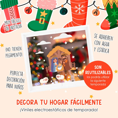 Vinil Electro estático para ventana Luz de Belén
