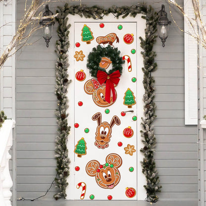 Vinilo para puerta Navidad Mickey & the ginger cookies