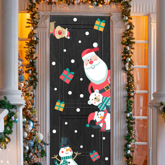 Vinilo para puerta Navidad Frosty Fun
