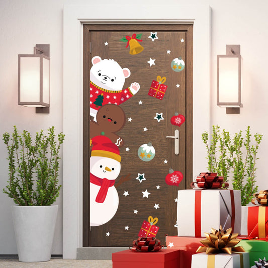 Vinilo para puerta Navidad  Navidad con amigos