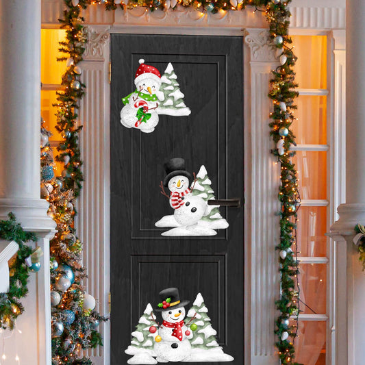 Vinilo para puerta Navidad   White Christmas