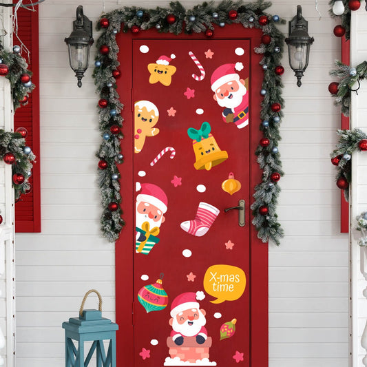 Vinilo para puerta Navidad  El maravilloso viaje de Santa