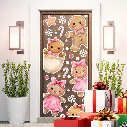 Vinilo para puerta Navidad Frosty Hugs