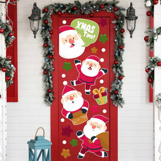 Vinilo para puerta Navidad Dulce santa