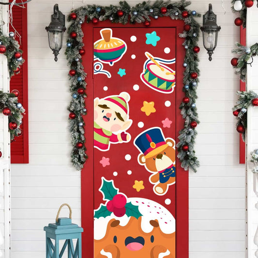 Vinilo para puerta Navidad Cozy Noel