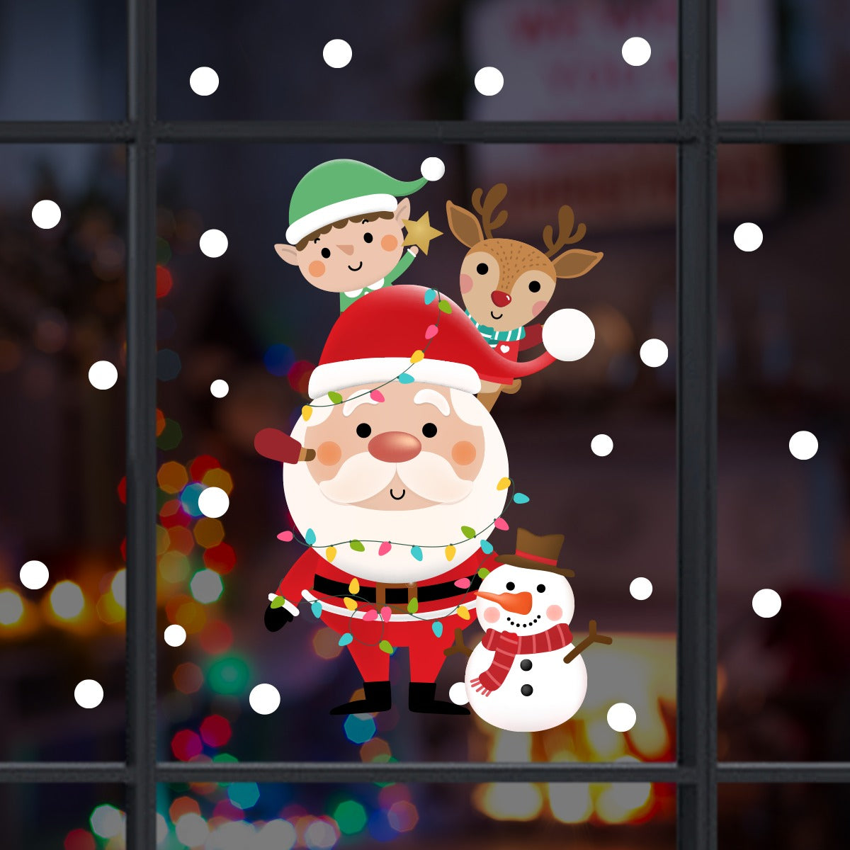 Vinil Electro estático para ventanas SANTA CLAUS Y SUS AYUDANTES