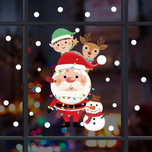 Vinil Electro estático para ventanas SANTA CLAUS Y SUS AYUDANTES