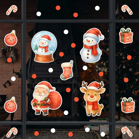 Vinil Electro estático para ventana Navidad magica