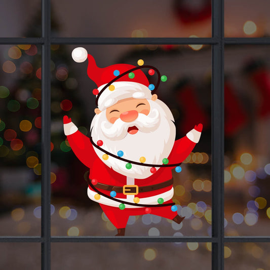 Vinil Electro estático para ventanas Santa Claus