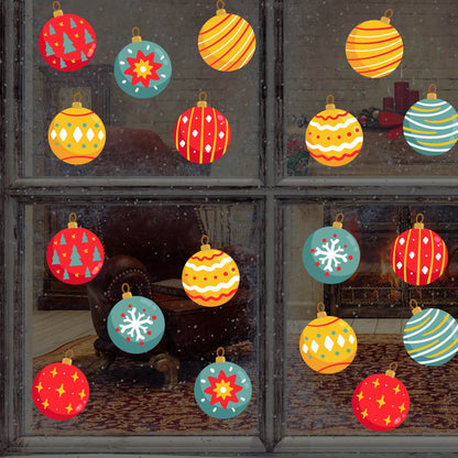 Vinil Electro estático para ventanas Esferas navideñas