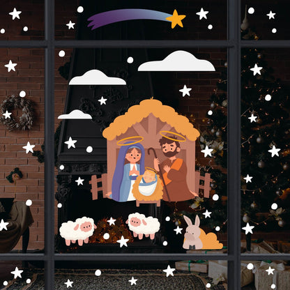 Vinil Electro estático para ventana Luz de Belén
