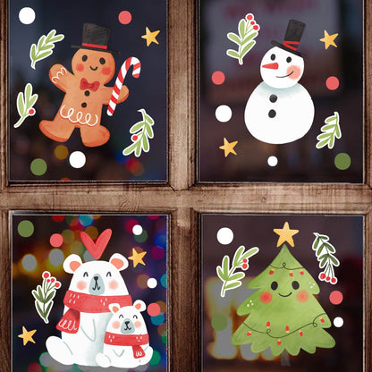 Vinil Electro estático para ventanas Espíritu Navideño