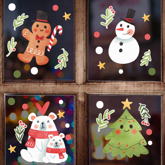 Vinil Electro estático para ventanas Espíritu Navideño