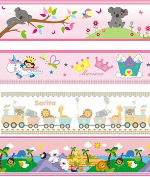 Cenefa infantil adhesiva para niñas