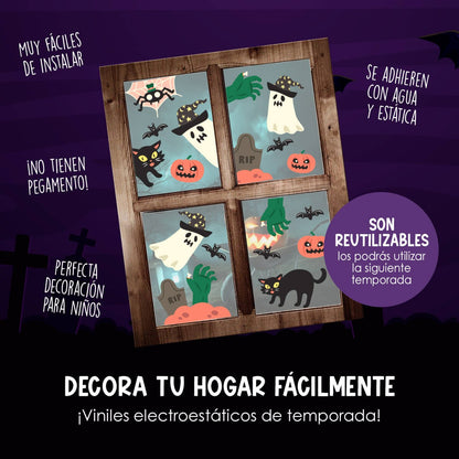 Vinil Electro estático para ventanas Manos zombies