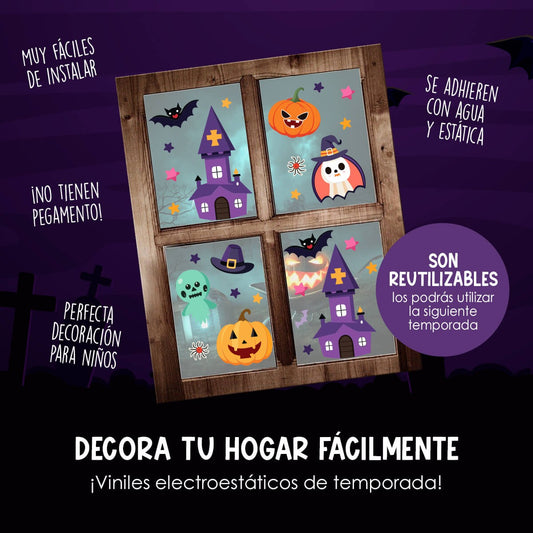Vinil Electro estático para ventanas Castillo Embrujado