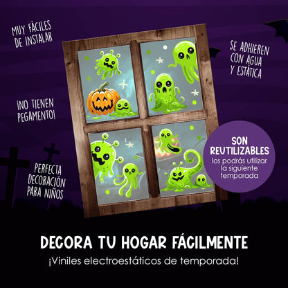 Vinil Electro estático para ventanas Slime Espeluznante