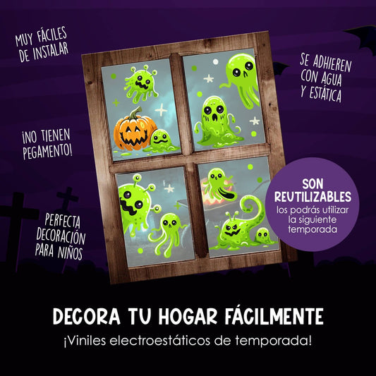 Vinil Electro estático para ventanas Slime Espeluznante