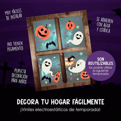 Vinil Electro estático para ventanas Fantasmas Juguetones