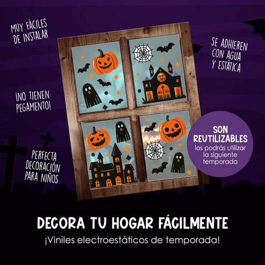 Vinil Electro estático para ventanas Diversión Embrujada
